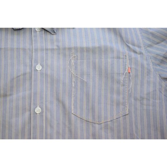 26266 Mens Hugo Boss Orange Label Striped Long Sleeve Dress Shirt Size XL - Picture 7 of 9